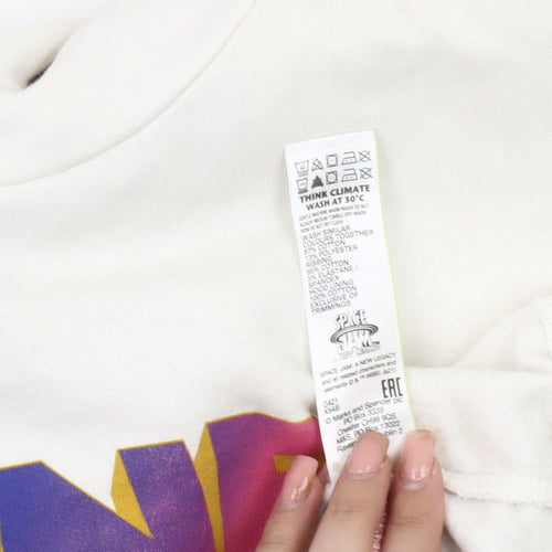 Marks and Spencer White Girls Space Jam Hoodie, Size 14, Pullover