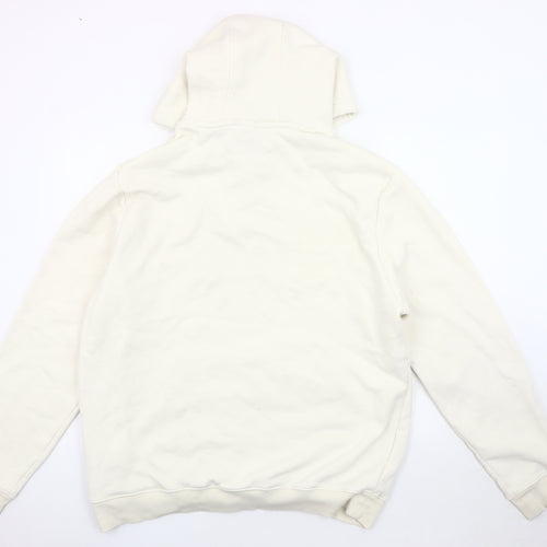 Hugo Boss Men's Ivory Hoodie XL Pullover Logo Design