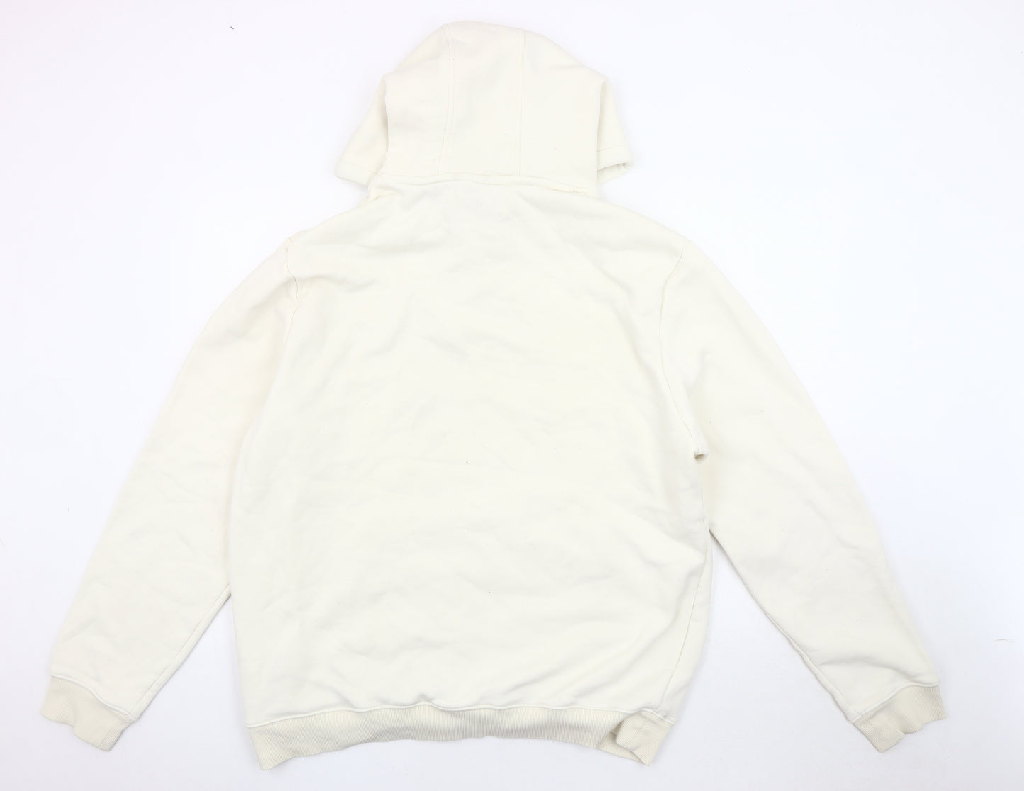 Hugo Boss Men's Ivory Hoodie XL Pullover Logo Design
