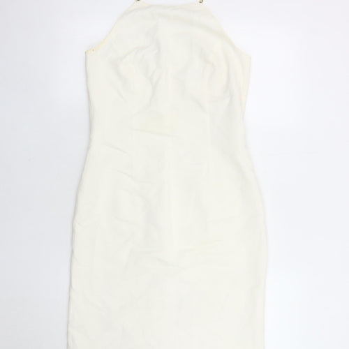 Betty Barclay Women's White Sheath Halter Dress - Size 6