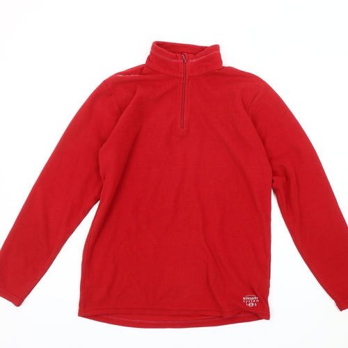 Decathlon Boys Red Fleece 1/2 Zip Sweatshirt 14 Years