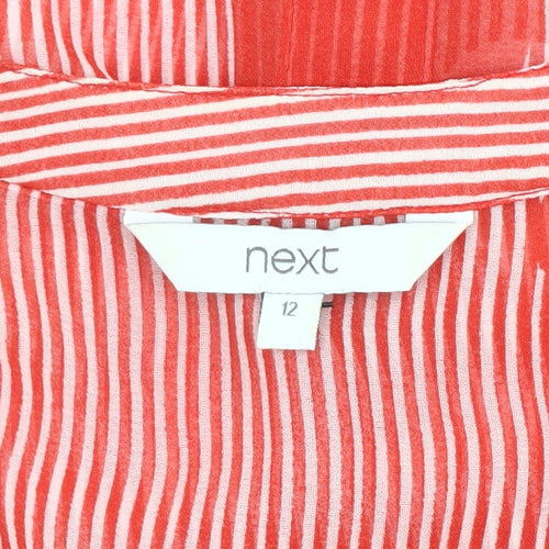 Next Women's Red Polka Dot V-Neck Blouse Size 12