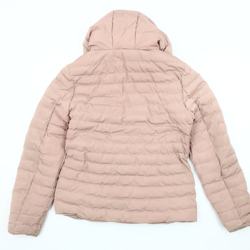 Tokyo Laundry Women's Pink Mid-Length Puffer Jacket