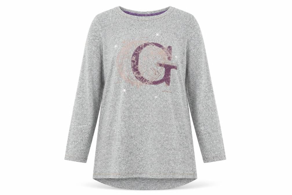 Front view of George Women's Grey Harry Potter Nightshirt 12-14