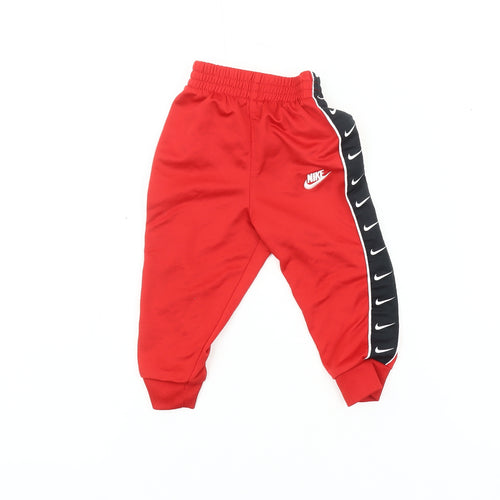 Nike Unisex Baby Red Jogger Trousers, 12 Months, Casual Play
