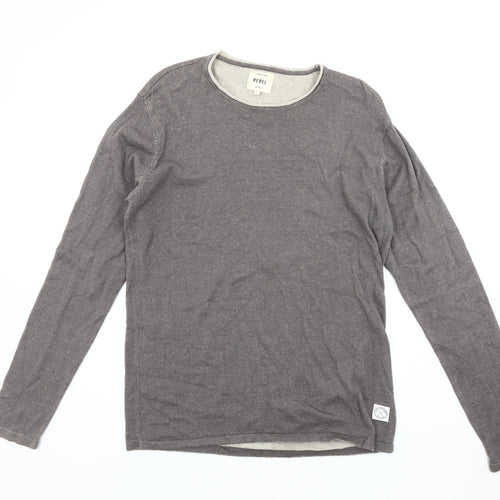 REBEL Men's Grey L Pullover Jumper, Autumn-Winter