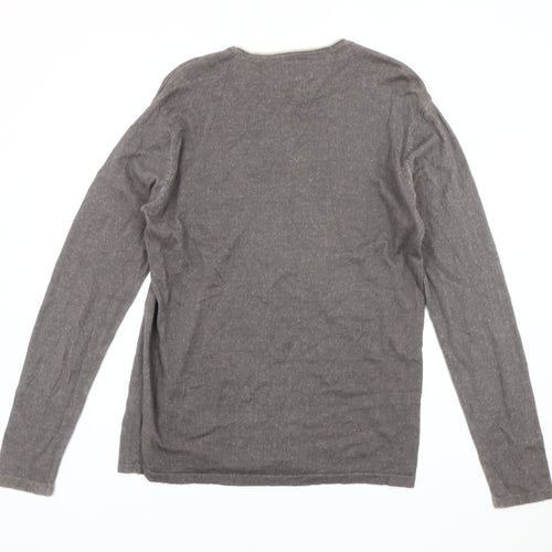 REBEL Men's Grey L Pullover Jumper, Autumn-Winter
