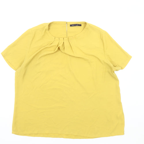 Marks and Spencer Women's Yellow Basic Top Size 14