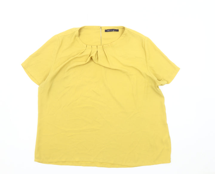 Marks and Spencer Women's Yellow Basic Top Size 14