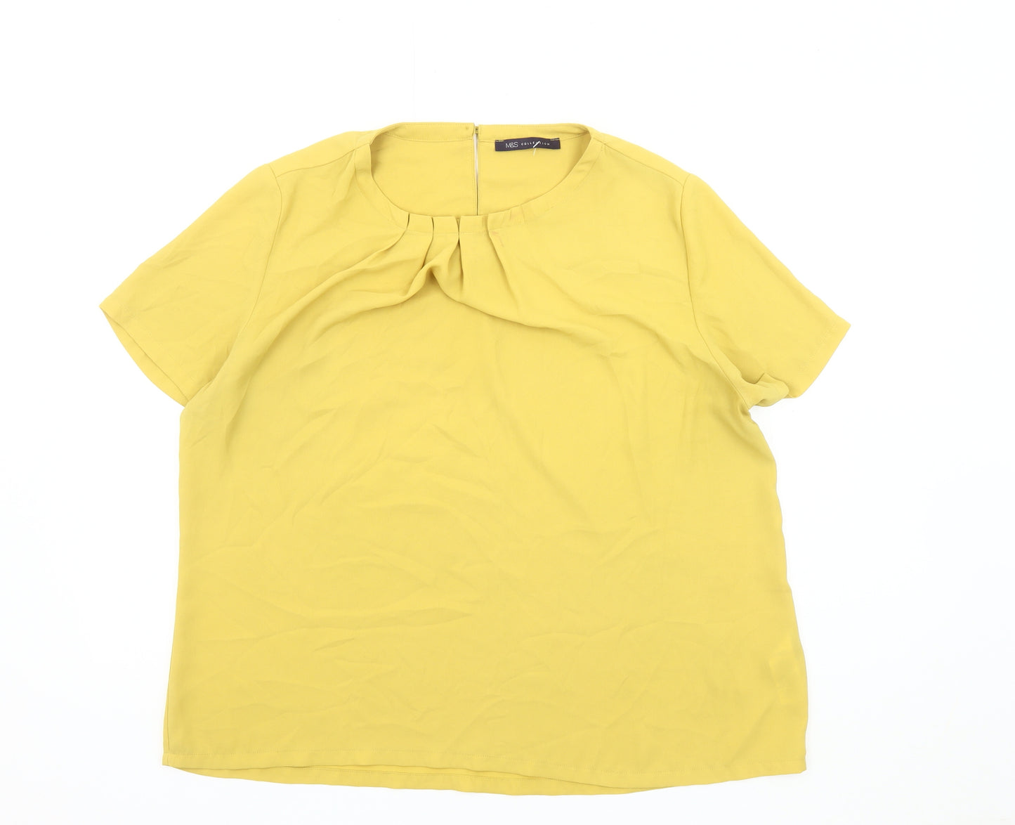 Marks and Spencer Women's Yellow Basic Top Size 14