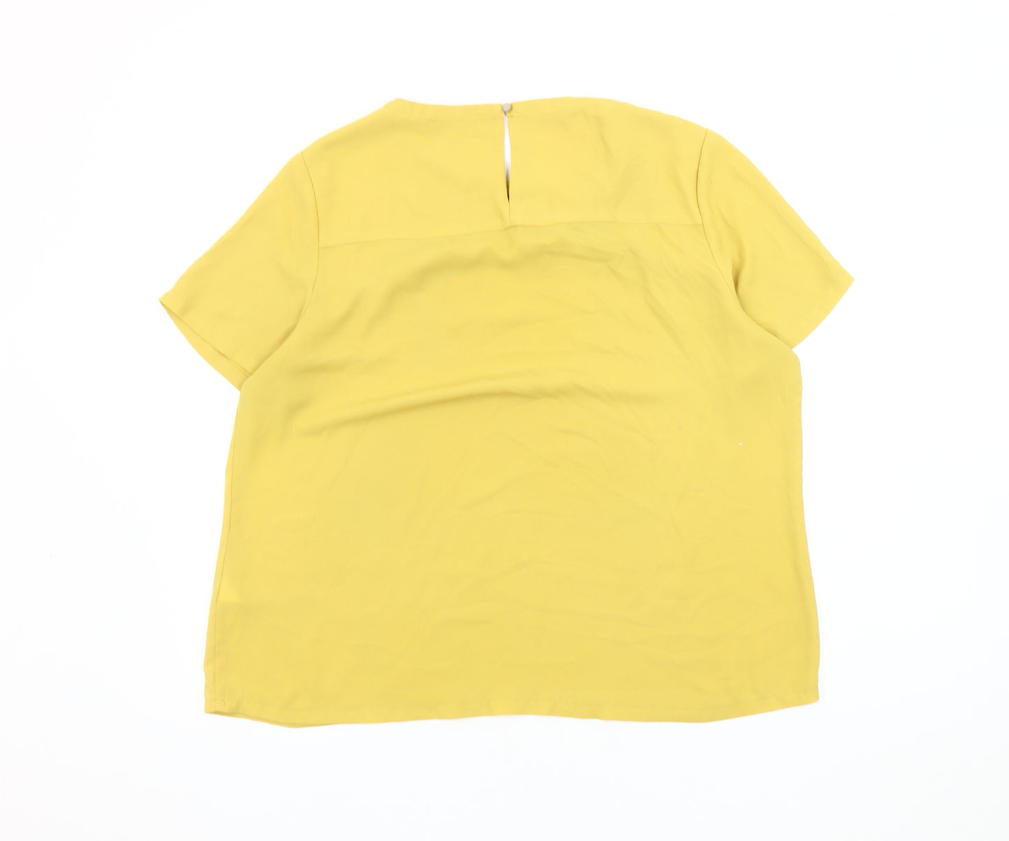 Marks and Spencer Women's Yellow Basic Top Size 14
