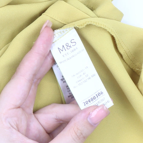 Marks and Spencer Women's Yellow Basic Top Size 14