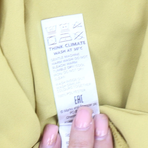 Marks and Spencer Women's Yellow Basic Top Size 14