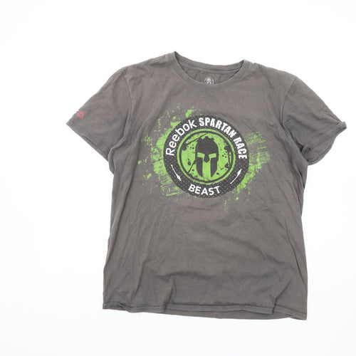 Reebok Men’s Grey Spartan Race T-Shirt, Large