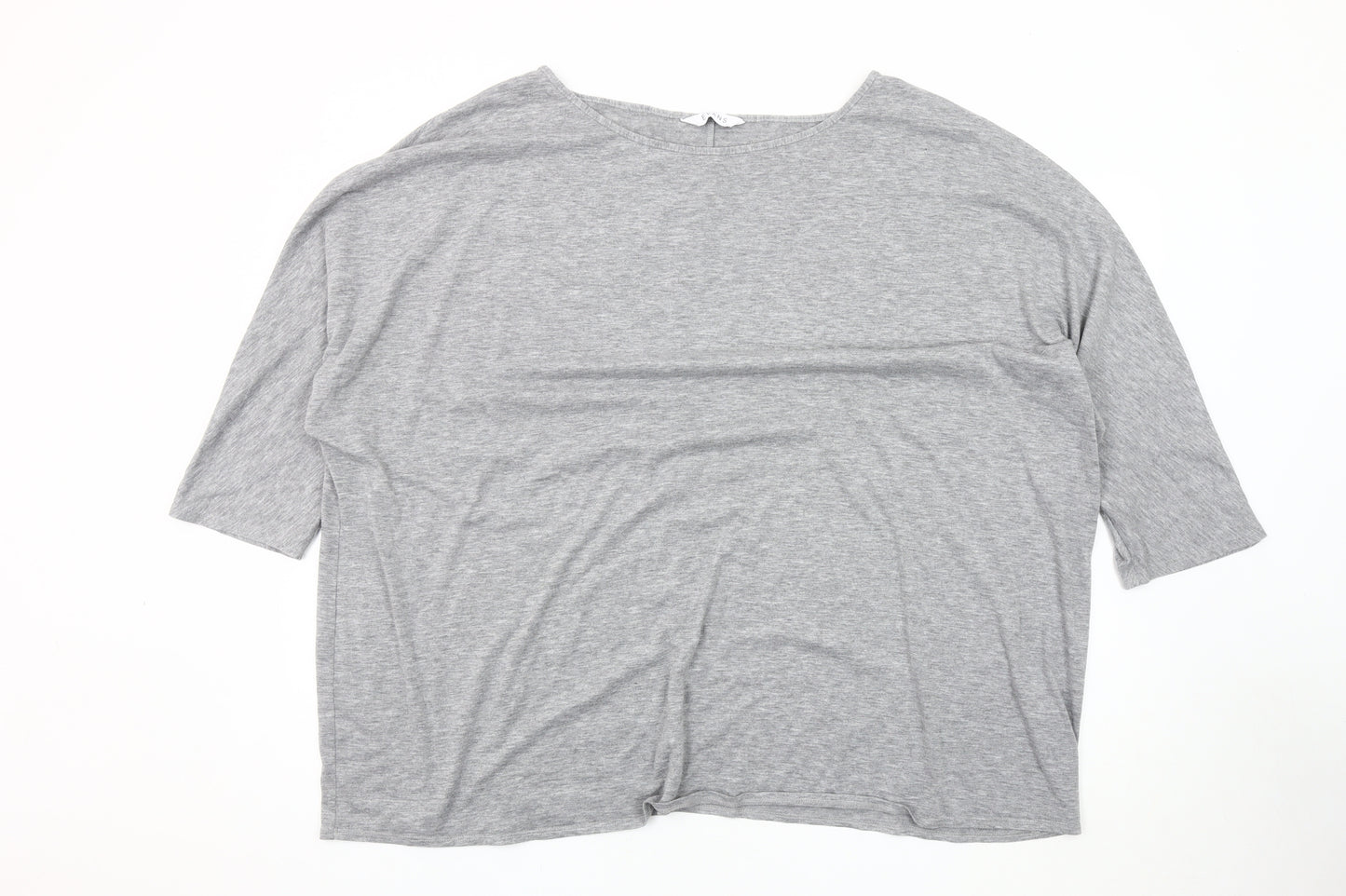 Evans Grey Plus Size Boat Neck Women's Top