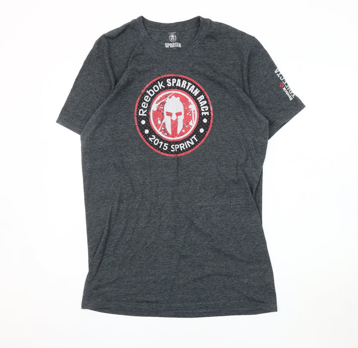 Spartan Men's Grey Sports T-Shirt L Crew Neck