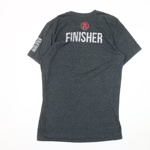 Spartan Men's Grey Sports T-Shirt L Crew Neck
