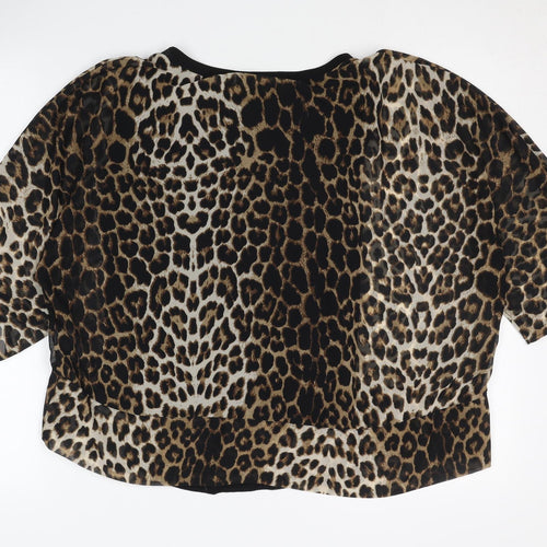 Zara Women's Animal Print Kimono Blouse XS