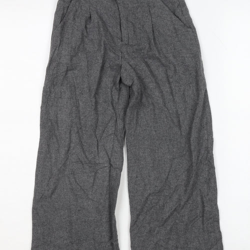 Zara Girls Grey Regular Fit Trousers, Size 8 Years