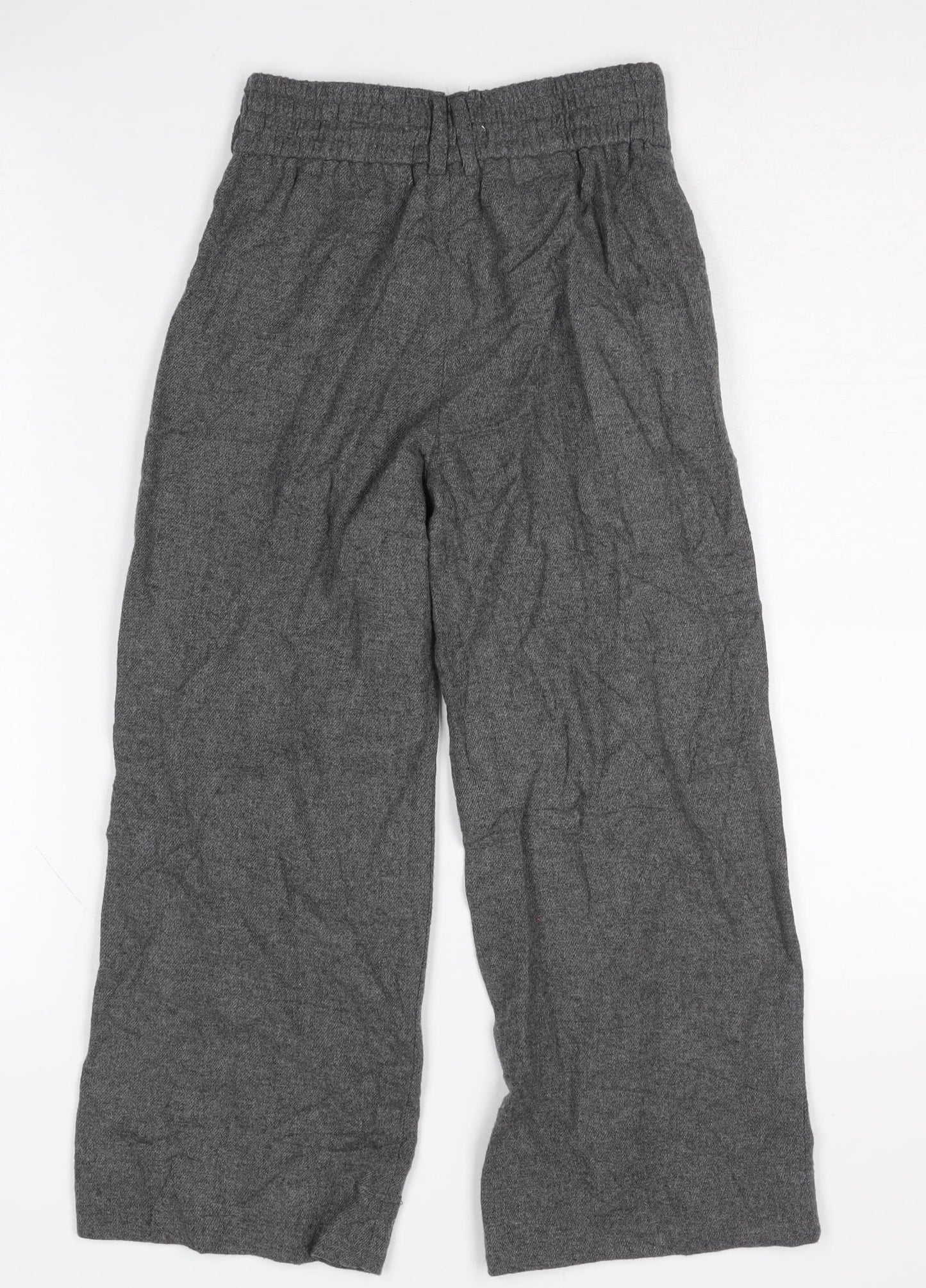 Zara Girls Grey Regular Fit Trousers, Size 8 Years