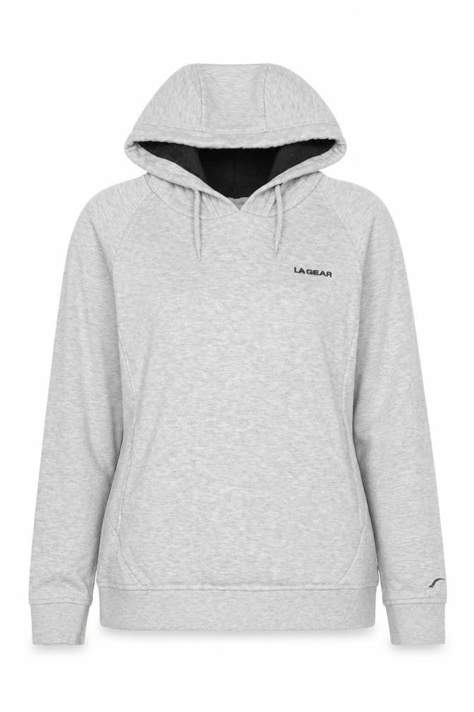 Front view of LA Gear Women's Grey Pullover Hoodie, size 14