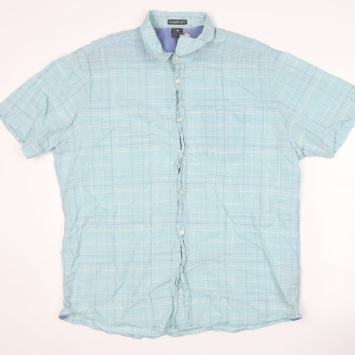 White Stuff Men's Blue XL Classic Fit Check Shirt