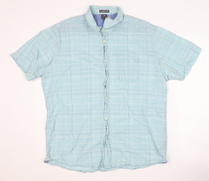 White Stuff Men's Blue XL Classic Fit Check Shirt