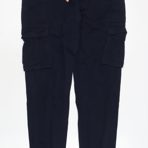 Threadbare Men's Blue Cargo Trousers Size 30