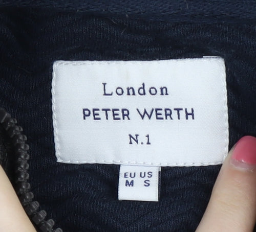 Peter Werth Men's Black Herringbone Jacket M