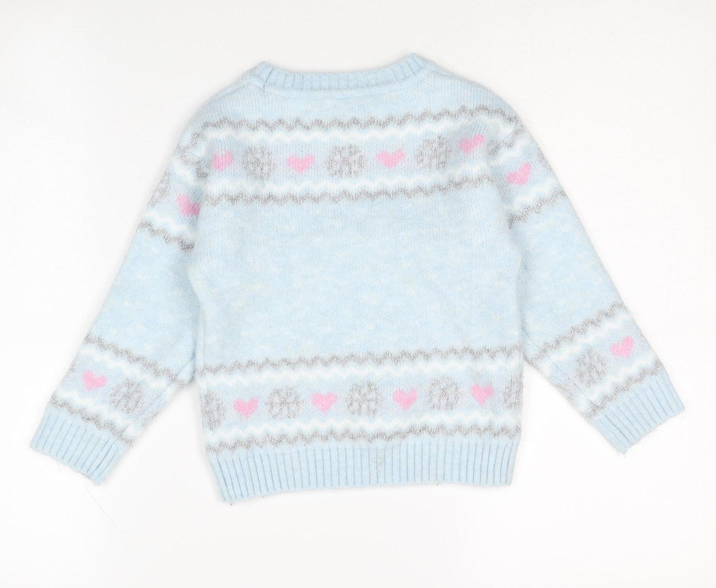 Nutmeg Girls Blue Cartoon Pullover Jumper 5-6 Years