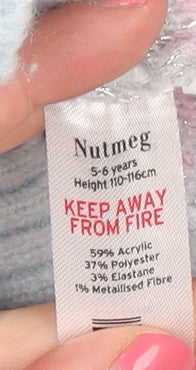 Nutmeg Girls Blue Cartoon Pullover Jumper 5-6 Years