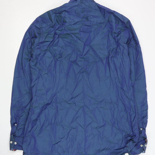 Eton Men's Blue Long Sleeve Button-Up Shirt 44
