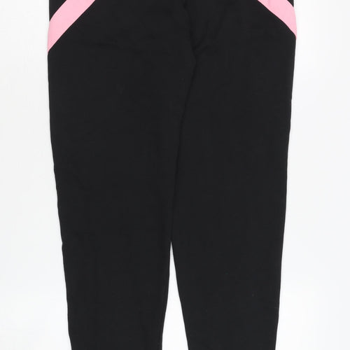 Adidas Girls Black Jogger Trousers XL Stylish Activewear