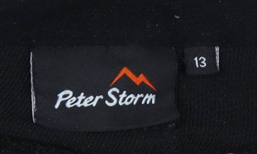 Peter Storm Girls Black Trousers - 13 Years, Straight Fit