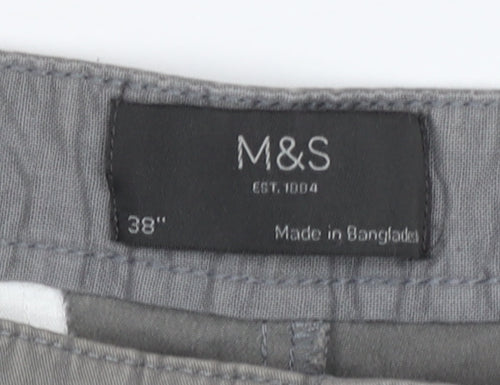 Marks and Spencer Men's Grey Chino Shorts Size 38