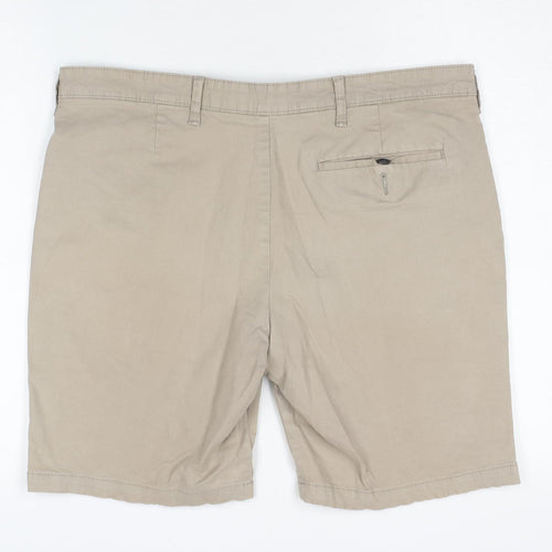 Marks and Spencer Men's Beige Chino Shorts, Size 38
