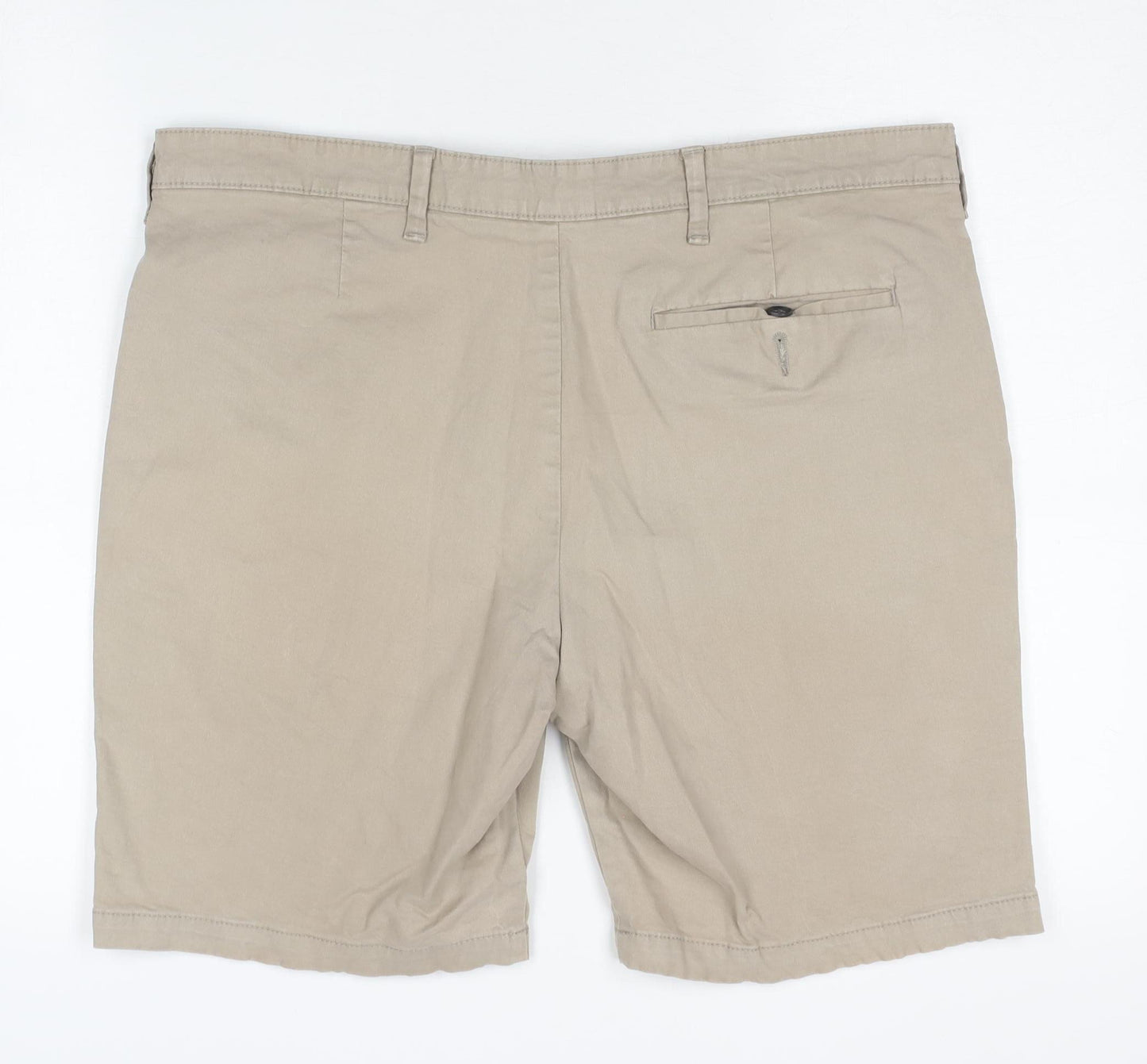 Marks and Spencer Men's Beige Chino Shorts, Size 38