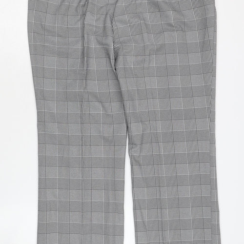 Kaleidoscope Women's Checked Trousers, Size 16, Grey