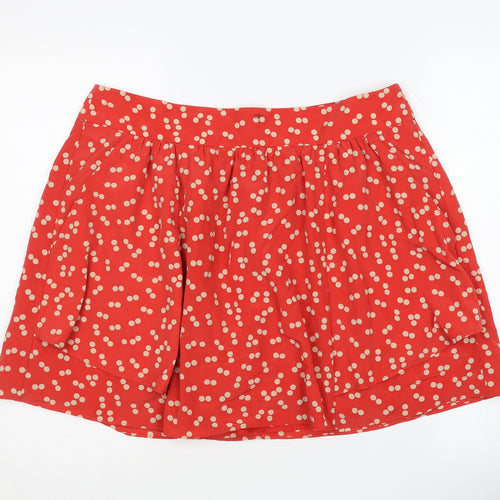 Gap Women's Red Polka Dot Mini Skirt UK 16
