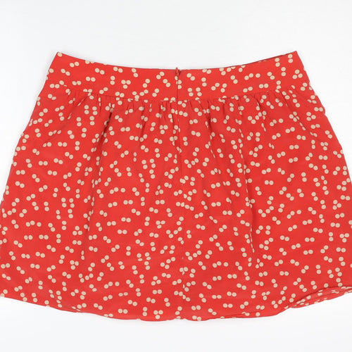 Gap Women's Red Polka Dot Mini Skirt UK 16