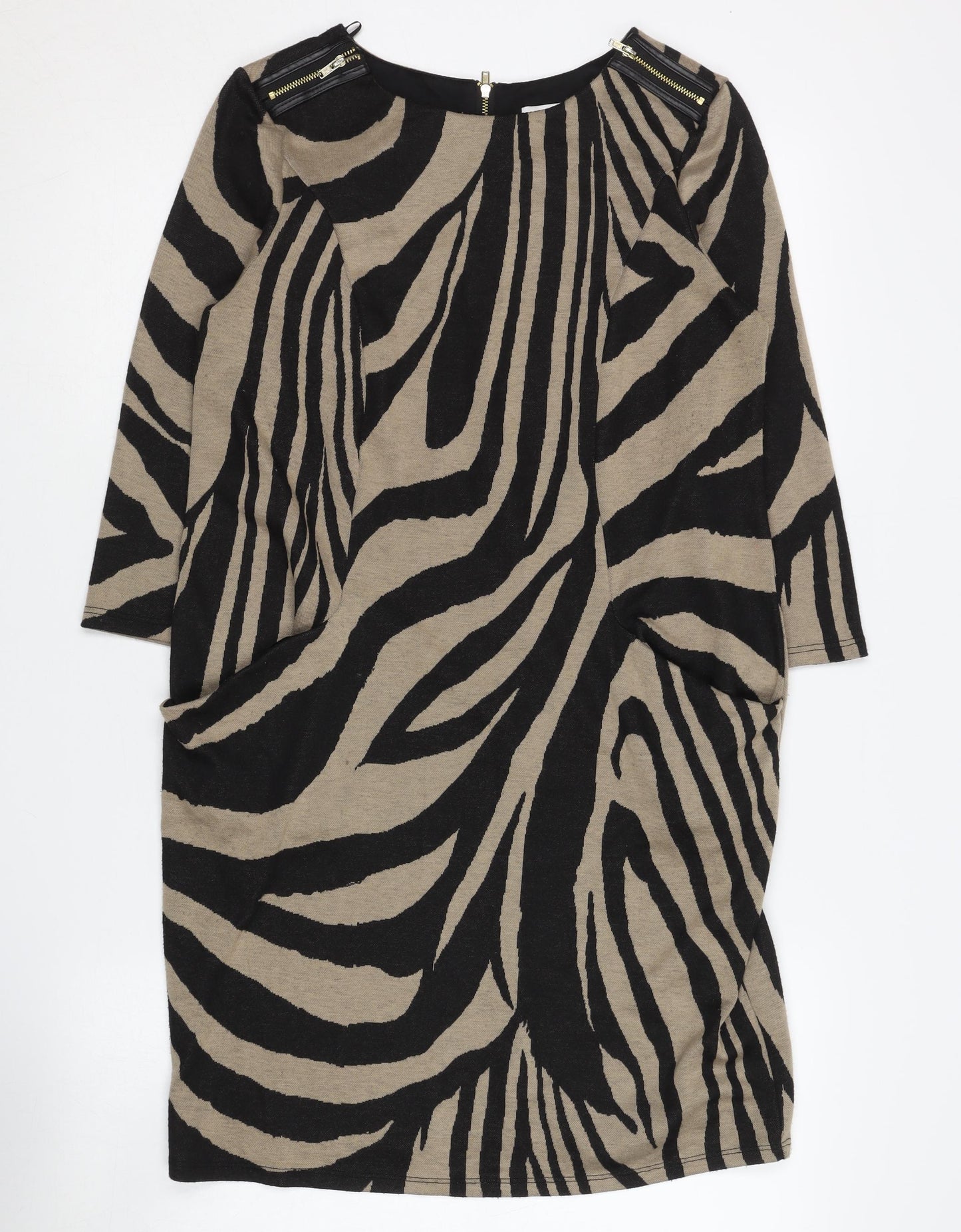 Wallis Petite Zebra Print Sheath Dress - Size 10