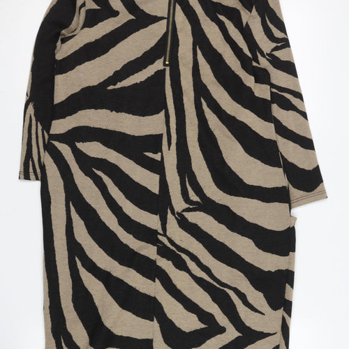 Wallis Petite Zebra Print Sheath Dress - Size 10