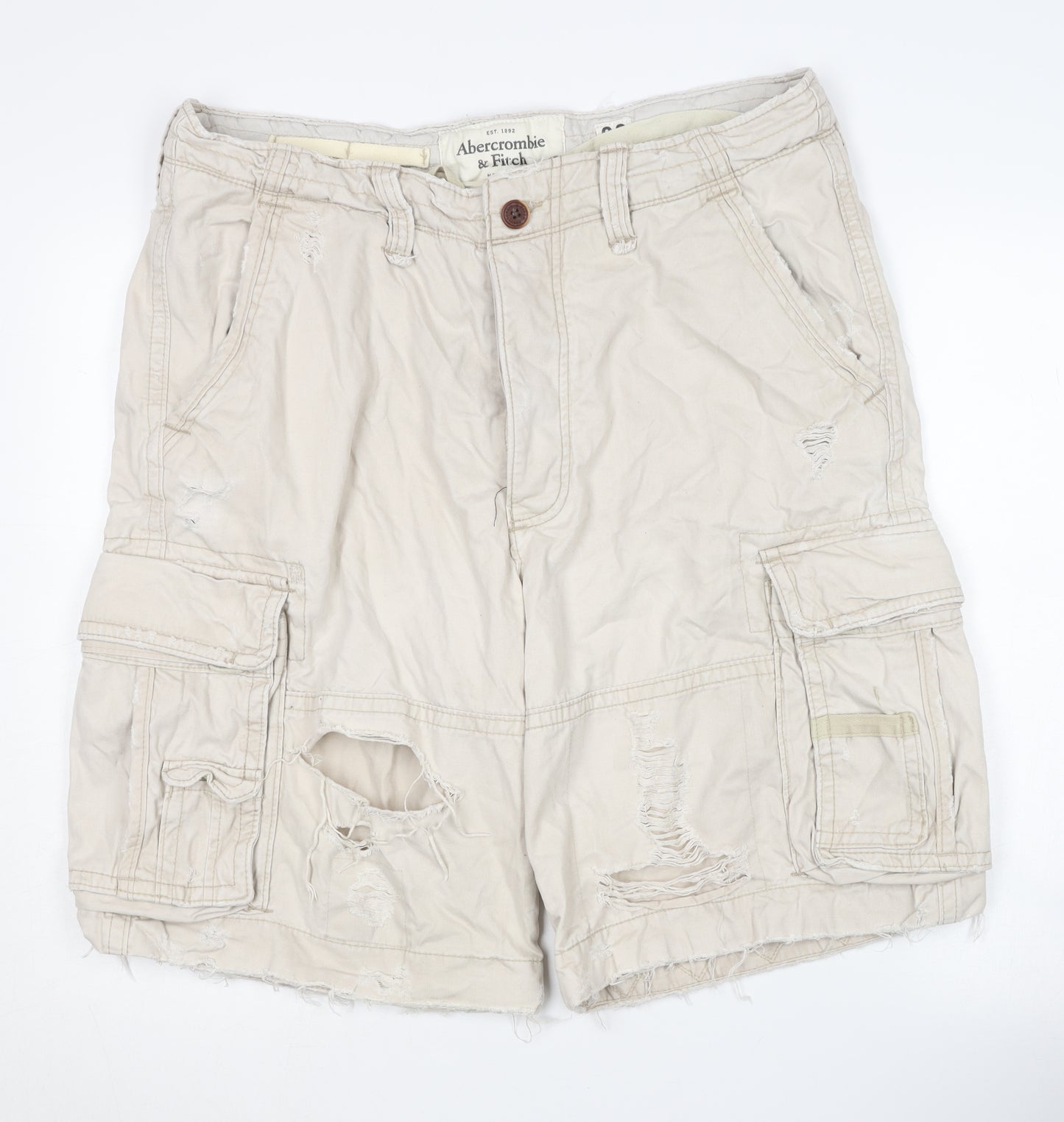 Abercrombie & Fitch Men’s Beige Cargo Shorts Size 36