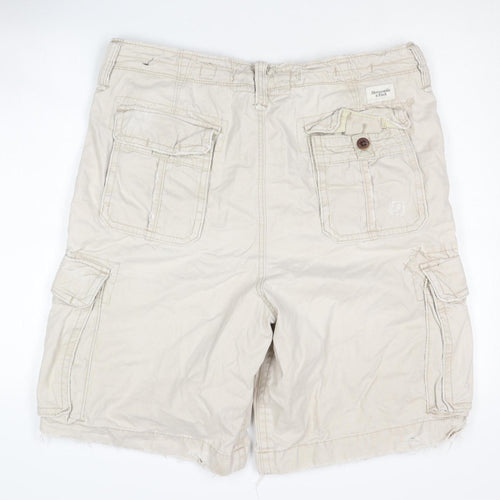 Abercrombie & Fitch Men’s Beige Cargo Shorts Size 36