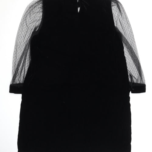 Zara Women's Black Sheath Dress, Size 12, Party Ready