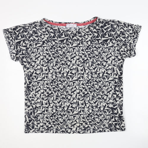 Marks and Spencer Women's Black Animal Print T-Shirt, Size 10