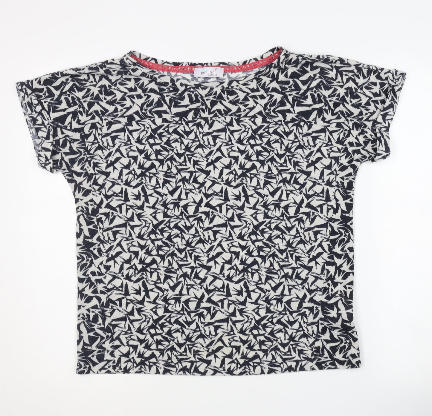 Marks and Spencer Women's Black Animal Print T-Shirt, Size 10