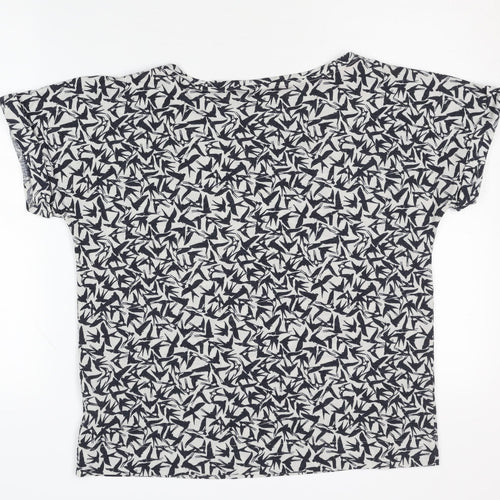 Marks and Spencer Women's Black Animal Print T-Shirt, Size 10