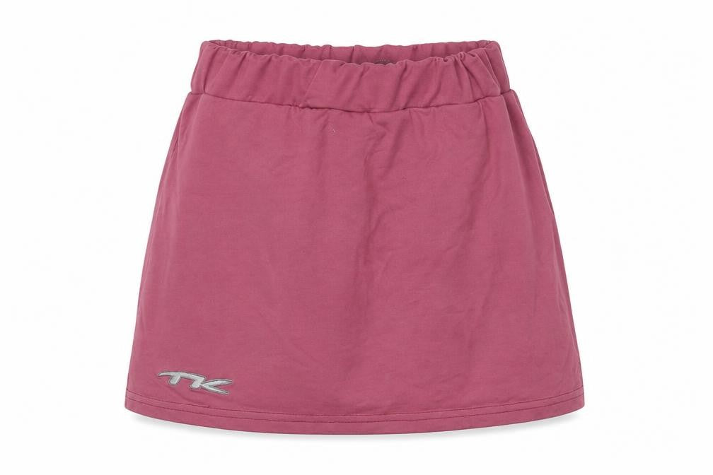 Front view of TK Women's Pink Skort, size XS, - Athletic Nylon Blend