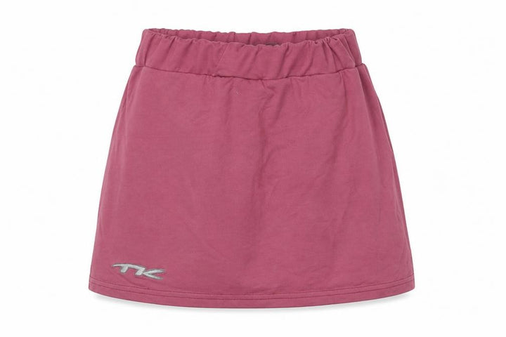 Front view of TK Women's Pink Skort, size XS, - Athletic Nylon Blend
